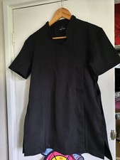 SALON SPA ZIP TUNIC BEAUTY HAIRDRESSING NAIL MASSAGE BEAUTICIAN TOP WORK UNIFORM