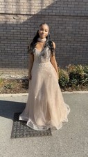 Cream Crystal/diamonte Prom