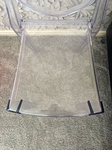 Clear plastic armless dining - plastic,
