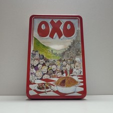 VINTAGE Retro KITCHEN OXO CUBES STORAGE TINS .48 Stock Cubes & Box,Shop Display