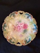 R S Prussia Antique Swan Double Handle Cake Plate