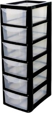 Plastic Storage Drawers Unit 6