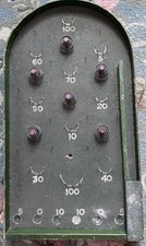 Bagatelle Table Top Pinball Game Vintage