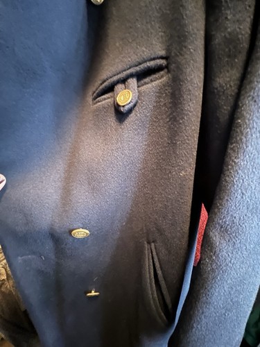 Navy double breasted wool