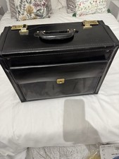 Black Leather Briefcase/pilots