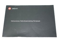 Leica X1 Camera Instruction