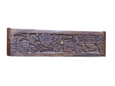 Vintage Wooden Handmade Carving Floral Wooden Pen/Pencil Box.  GC