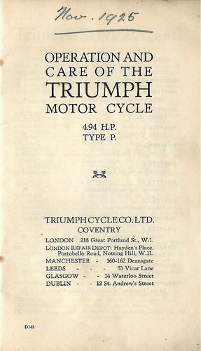 Triumph 1925 hints and tips - triumph,