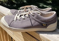 Teva Freewheel Canvas Low Top Sneakers Taupe Women's Sz 10