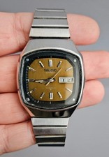 Vintage Seiko Watch Automatic Day Date Unique Dial Old TV model