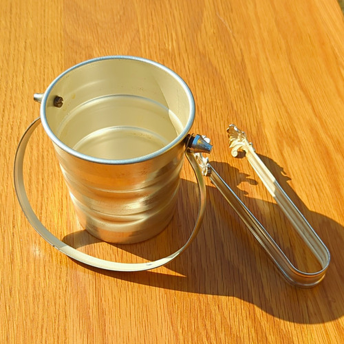 Vintage silver metal ice - metal,