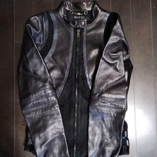 GUCCI Riders Jacket Black Leather Size M Used
