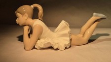 NAO By Lladro Figurine  Pensive Ballet Ballerina Lying Down 22 cm long