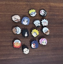 14 Pcs/set Naruto Anime Crocs Charms Jibbitz Shoe Charms Croc Anime Shoe Charms