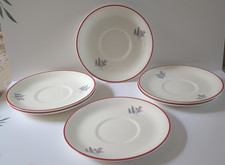 6  x Crown Devon Stockholm Leaping Deer 6” Saucers in very good condition