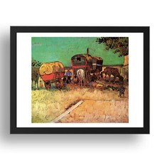 Encampment of Gypsies with Caravans by Vincent Van Gogh, A2 (24x16") Poster
