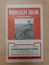 Speedway programme RAYLEIGH 2nd & last meeting World Championship QR 15 May 1965