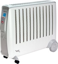 Dimplex Cadiz CDE3ECC Oil Free Radiator 3kW Heater Heating w/ Timer Wheels White