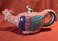 Unusual Chicken and Dog Novelty Teapot Mint/Excellent Condition