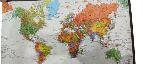 World map poster atlas style - world,