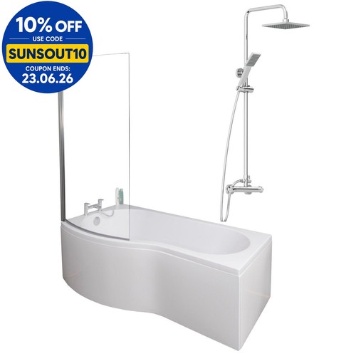 Bathroom shaped shower bath - shaped,