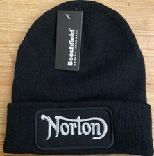 Norton Motorcycles Embroidered Beanie Hat, Black BNWT