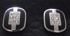 MENS BLACK & SILVER COLOURED METAL CUFFLINKS - VARIOUS SHAPES AND PATTERNS