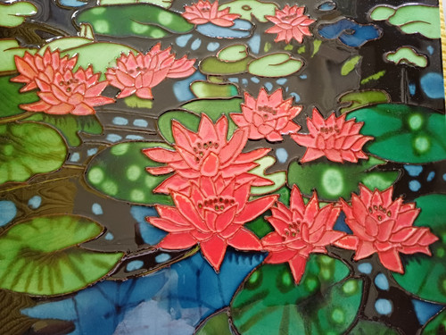 Beautiful red lilly pond - beautiful,