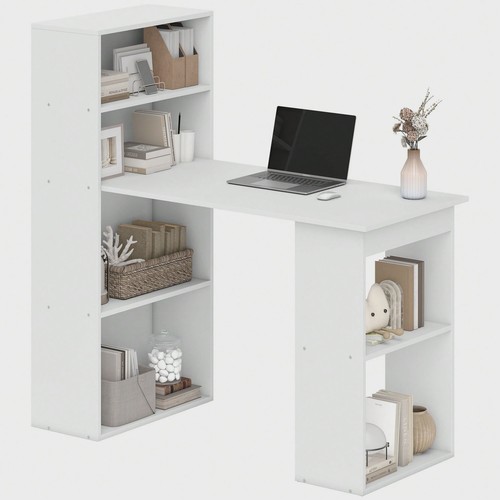 Computer desk with bookshelves - desk,