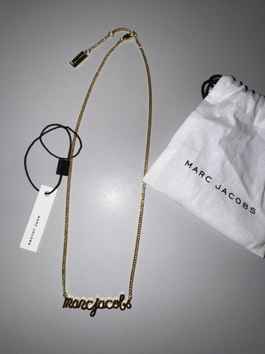 Marc jacobs gold logo necklace - jacobs,