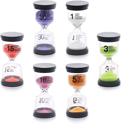 Pack colors sand timer - 6,