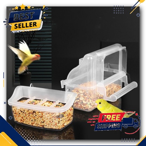 Plastic parrot food dish - parrot,