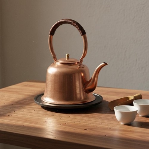 Solid copper tea kettle - tea,