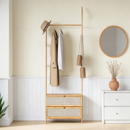 Wooden clothes rail - clothes, coat