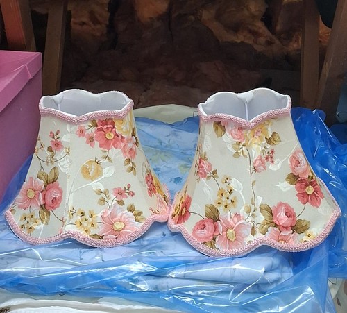 Pair beautiful lampshades - pair, of