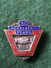 1948 Silver Hallmarked National Union Of Railwaymen 30 Years Service Badge.