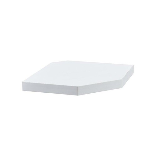 New white hexagonal wall shelf - white,