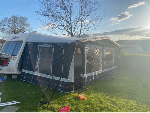 Large awning fit side - to, on
