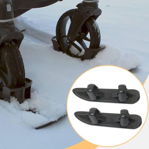 Stroller snow skis skiing - 2x,