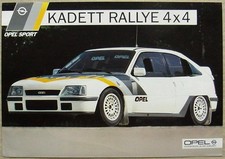 OPEL KADETT RALLYE 4x4 Car Sales Leaflet 1986 GERMAN TEXT #12360