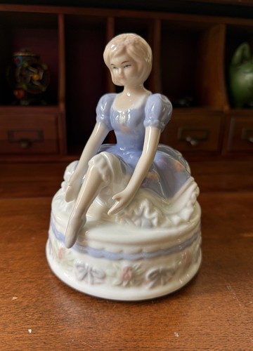 Vintage porcelain ballerina - vintage,