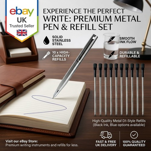 Mini metal ballpoint pen set - metal,