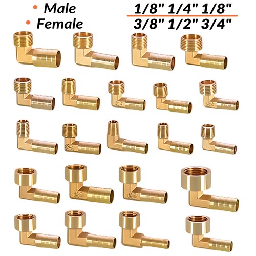 Degree brass barb right - 90,