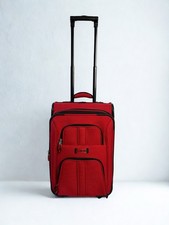 Delsey Suitcase Large 2 Wheeled Telescopic Handle Red 50 X 34 cm