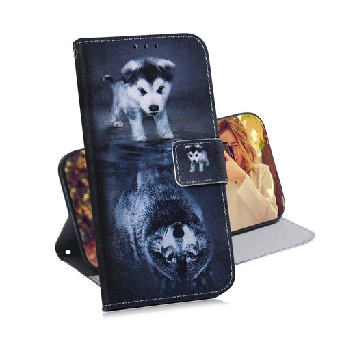 Wolf and dog wallet - wolf, for