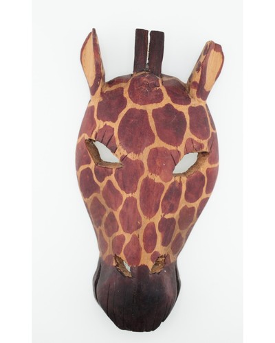 Hand carved wooden giraffe - carved,