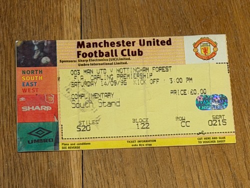Ticket 1996 manchester - ticket,