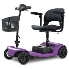 2026 Portable Mobility Scooter, 4mph, 136kg Weight Capacity, LED Headlight