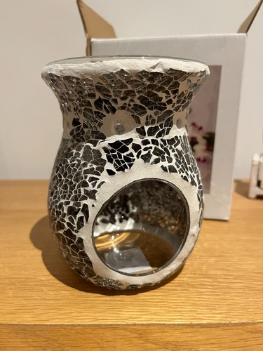 Large glass crackle oil - glass,