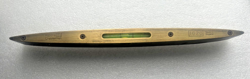 Wood brass spirit level - &,